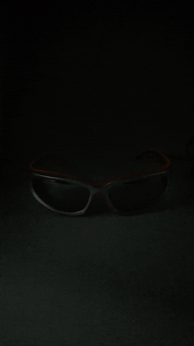 PARACOSMIC Light Up Sunglasses - Y2K Red
