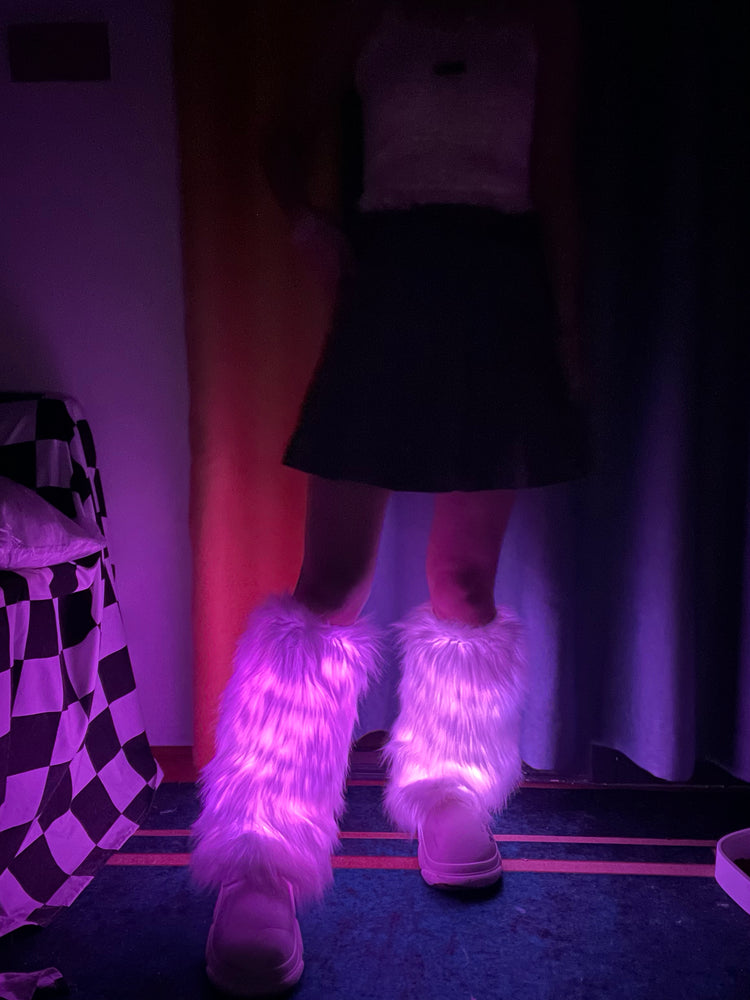 LED Faux Fur Leg Warmers - PARACOSMIC