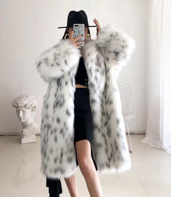 Faux Fur Doof Jacket - Dalmation - PARACOSMIC
