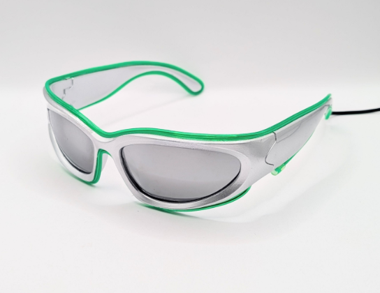 PARACOSMIC Light Up Sunglasses - Y2K Green