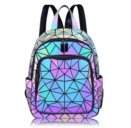 PARACOSMIC Geometric Holographic Reflective Backpack - PARACOSMIC