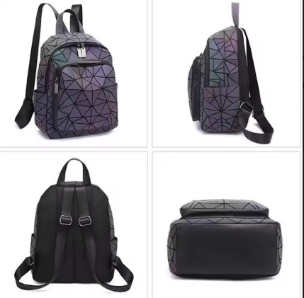 PARACOSMIC Geometric Holographic Reflective Backpack - PARACOSMIC