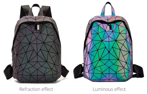 PARACOSMIC Geometric Holographic Reflective Backpack - PARACOSMIC