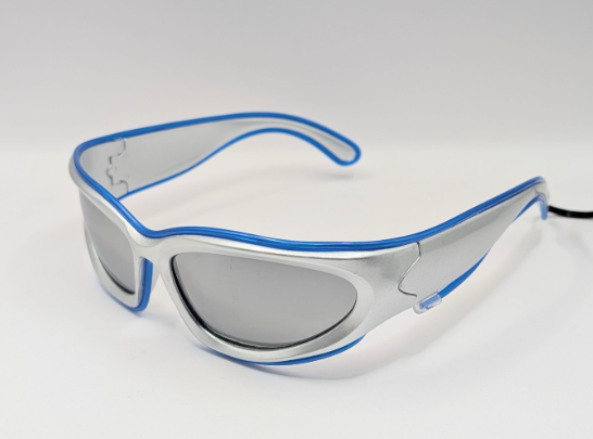 PARACOSMIC Light Up Sunglasses - Y2K Blue