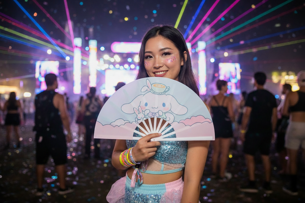 PARACOSMIC Foldable Hand Fan - Cinnamoroll