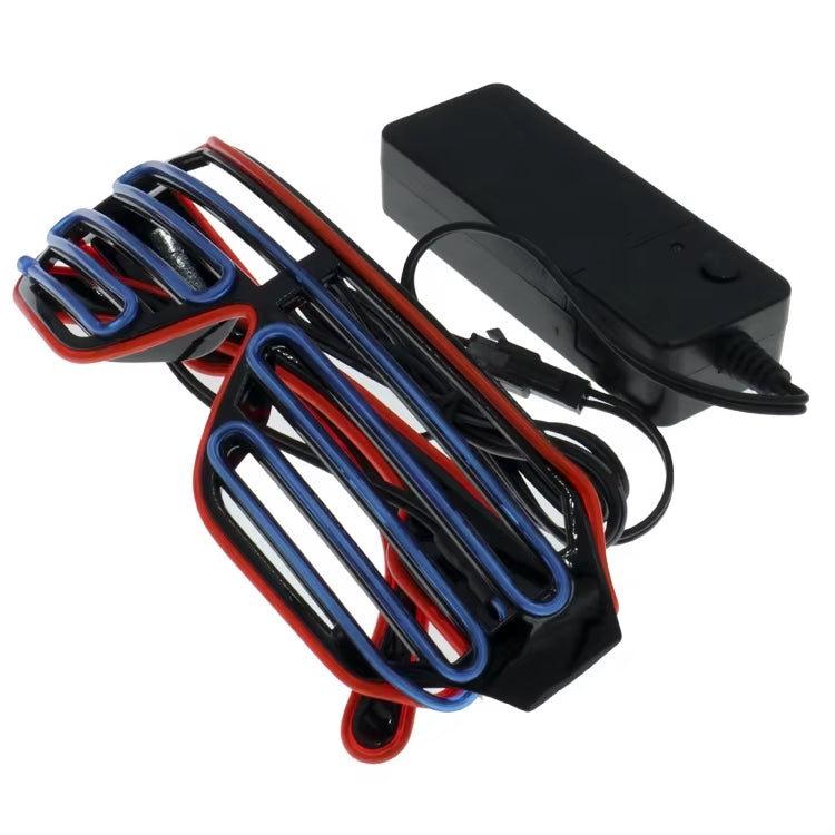 PARACOSMIC Light Up Shutter Shades - Blue & Red - PARACOSMIC