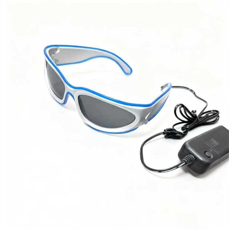 PARACOSMIC Light Up Sunglasses - Y2K Blue - PARACOSMIC