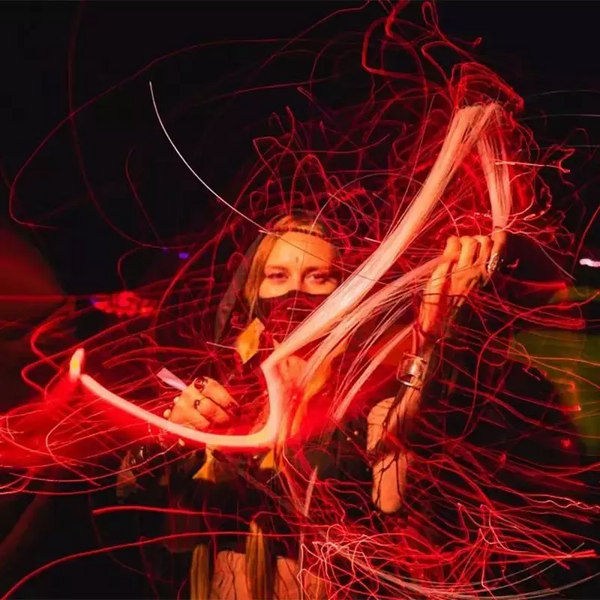 LED Fiber Optic Light Whip - PARACOSMIC