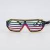 PARACOSMIC Light Up Shutter Shades - Rainbow