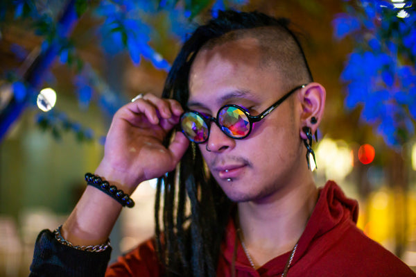 PARACOSMIC Kaleidoscope Glasses - Black - PARACOSMIC