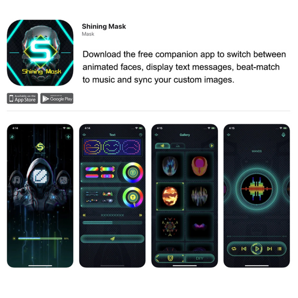 LED Bluetooth Melting App Mask - PARACOSMIC