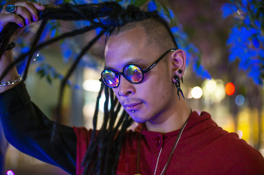 PARACOSMIC Kaleidoscope Glasses - Black - PARACOSMIC