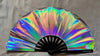 PARACOSMIC Foldable Hand Fan - Rainbow Glitch