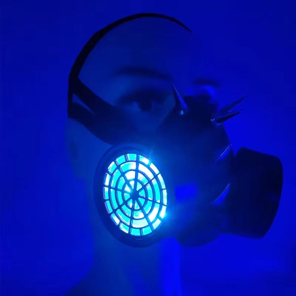 LED Double Head Gas Mask