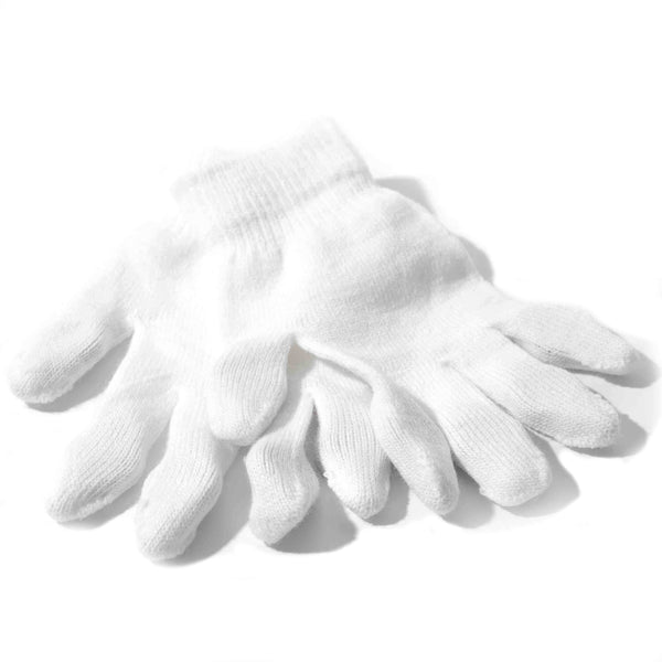 GloFX Plain White Gloves - Size XL - PARACOSMIC