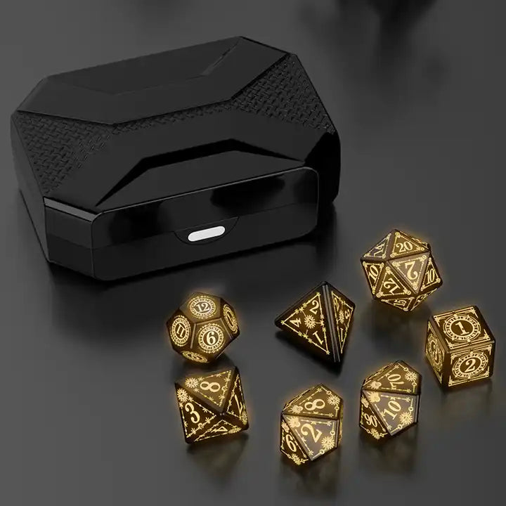 LED Rechargeable Tabletop DND Dice Set