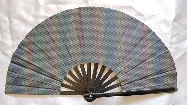 PARACOSMIC Reflective Foldable Hand Fan - penta - PARACOSMIC