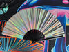 PARACOSMIC Holographic Foldable Hand Fan - Silver
