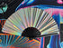PARACOSMIC Holographic Foldable Hand Fan - Silver - PARACOSMIC