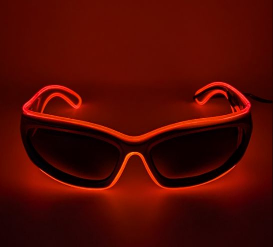 PARACOSMIC Light Up Sunglasses - Y2K Red