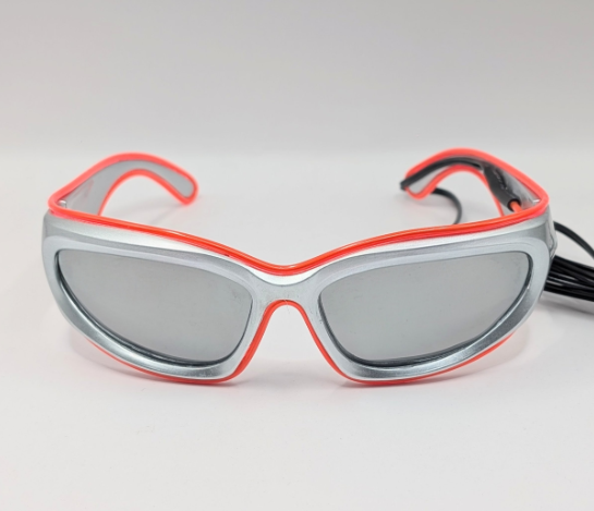 PARACOSMIC Light Up Sunglasses - Y2K Red
