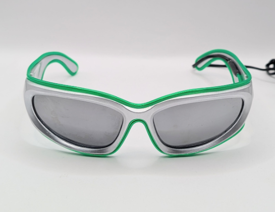 PARACOSMIC Light Up Sunglasses - Y2K Green