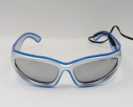 PARACOSMIC Light Up Sunglasses - Y2K Blue