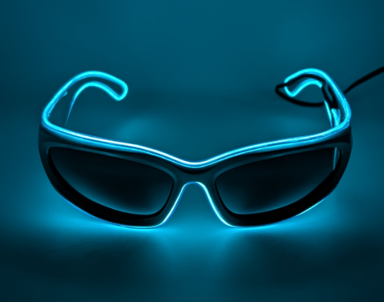 PARACOSMIC Light Up Sunglasses - Y2K Blue