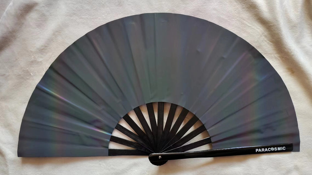 PARACOSMIC Reflective Foldable Hand Fan - Grey Shade - PARACOSMIC