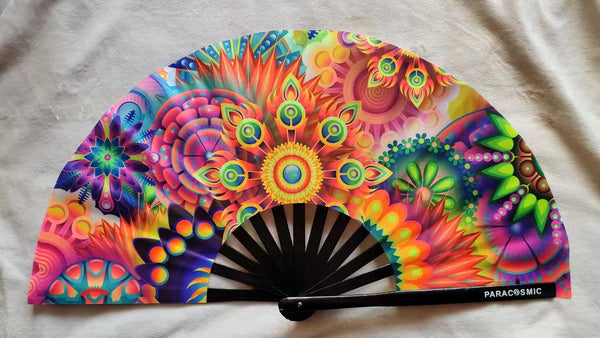 PARACOSMIC UV Foldable Hand Fan - Flower Tribe - PARACOSMIC