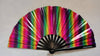 PARACOSMIC Foldable Hand Fan - Rainbow Glitch