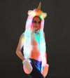 LED Faux Fur Rave Hood - Unicorn