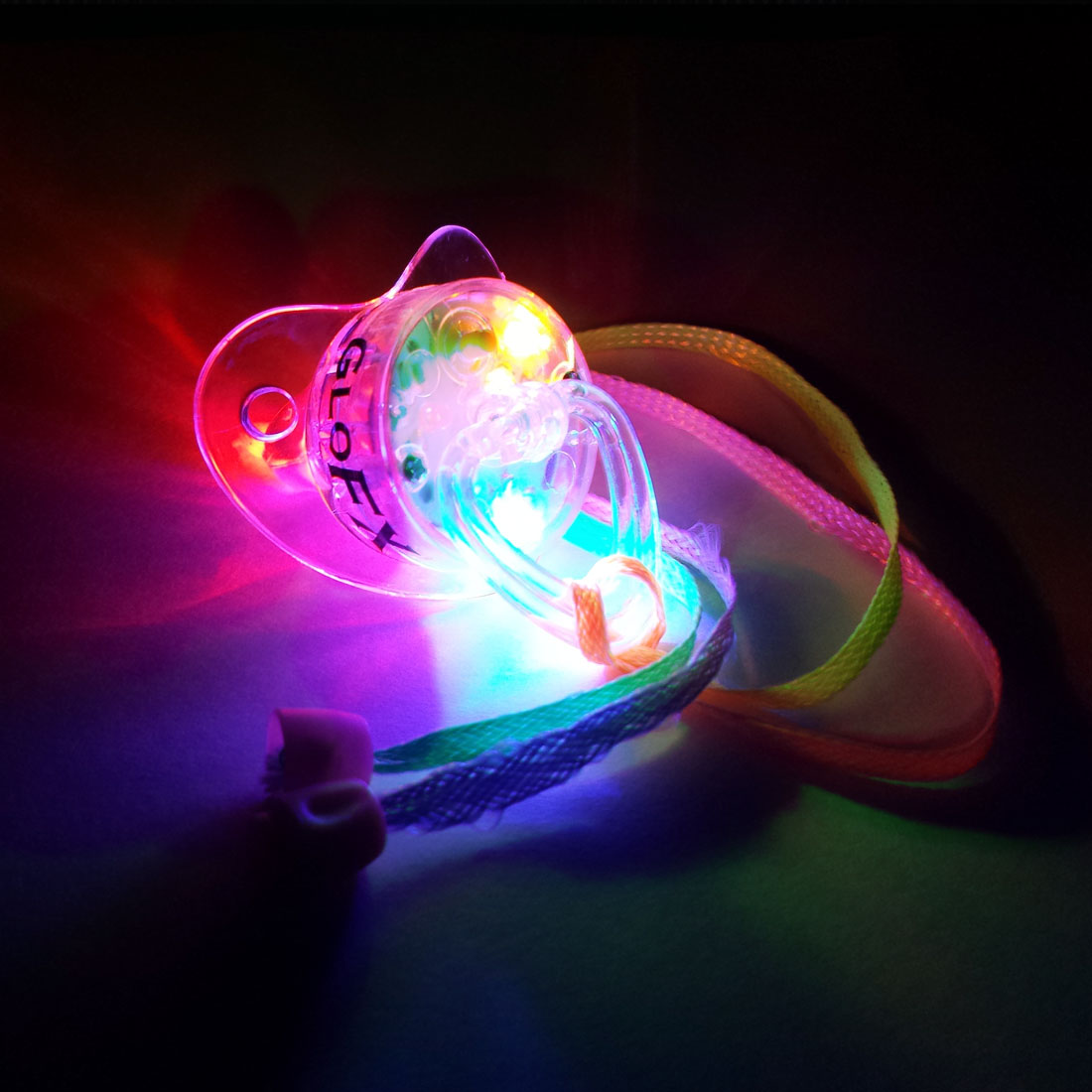 Light Up Rave Pacifier Rave Glasses | Rave Gears | Light Up Toys | Festival & Doof Wear ...