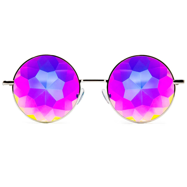GloFX Imagine Kaleidoscope Glasses - Silver - PARACOSMIC