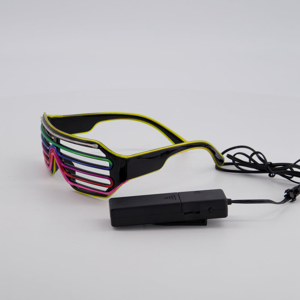 PARACOSMIC Light Up Shutter Shades - Rainbow - PARACOSMIC
