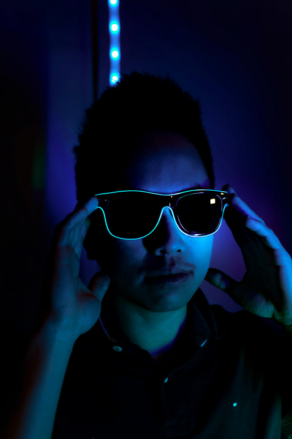 PARACOSMIC Light Up Sunglasses - Blue - PARACOSMIC