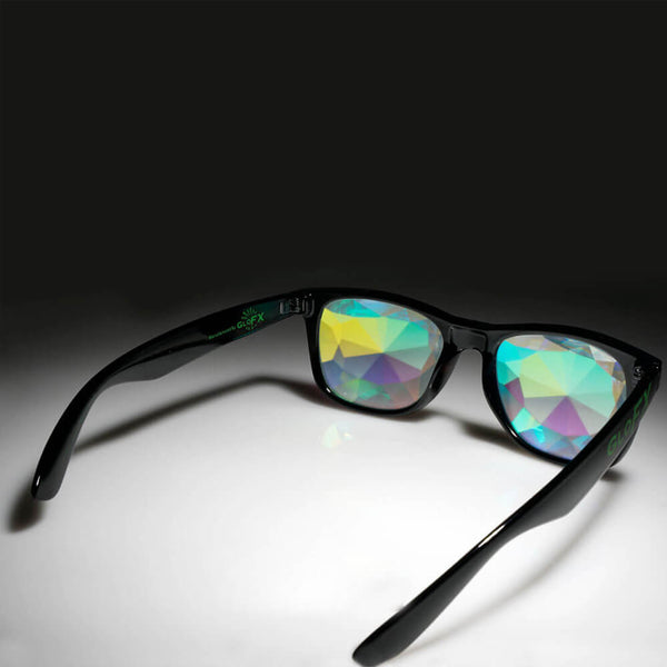 GloFX Ultimate Kaleidoscope Glasses - Black - PARACOSMIC