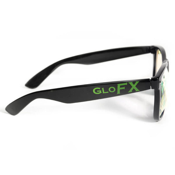 GloFX Ultimate Kaleidoscope Glasses - Black - PARACOSMIC