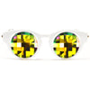 GloFX White Cat Eye Frame with Rainbow Bug Eye [Flat Back]