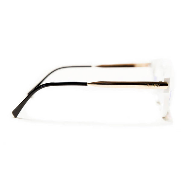 GloFX White Cat Eye Frame with Rainbow Bug Eye [Flat Back] - PARACOSMIC