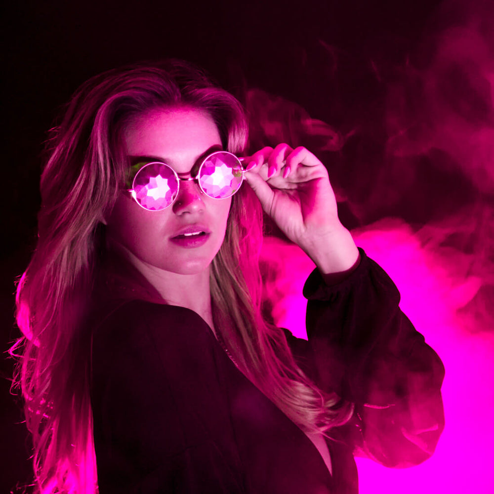 GloFX Imagine Kaleidoscope Glasses - Silver - PARACOSMIC